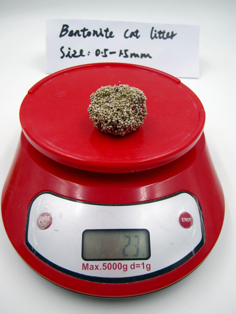  Popular Eco-friendly Ball Shape Bentonite Cat litter 0.5-1.5cm
